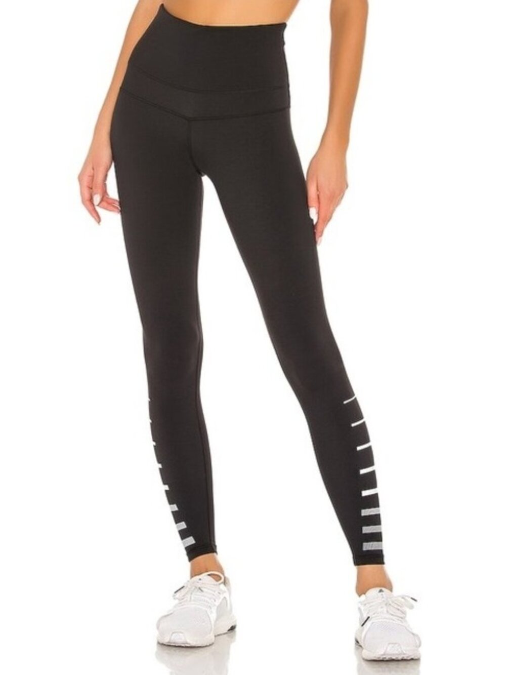 Lilybod Molly Leggings High Waist Stripes Black XS Activewear Gym Workout Pilate